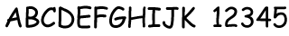 click to see alternate case of the font Comic Sans