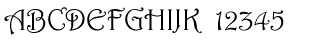 click to see alternate case of the font Highgrove