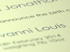 Design and proof your personalised Announcements Birth of a new baby