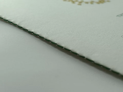 Thread Sewn Wedding Order of Service | Bespoke Custom Print from Personalsied Stationery
