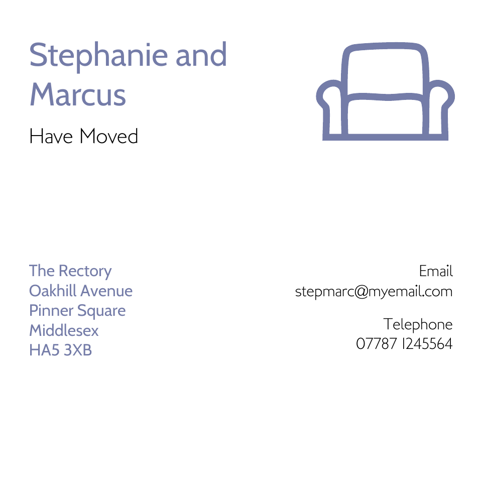 Euston Square Square Icon'ish Change of Address | Design, proof and buy online | Personalised Stationery