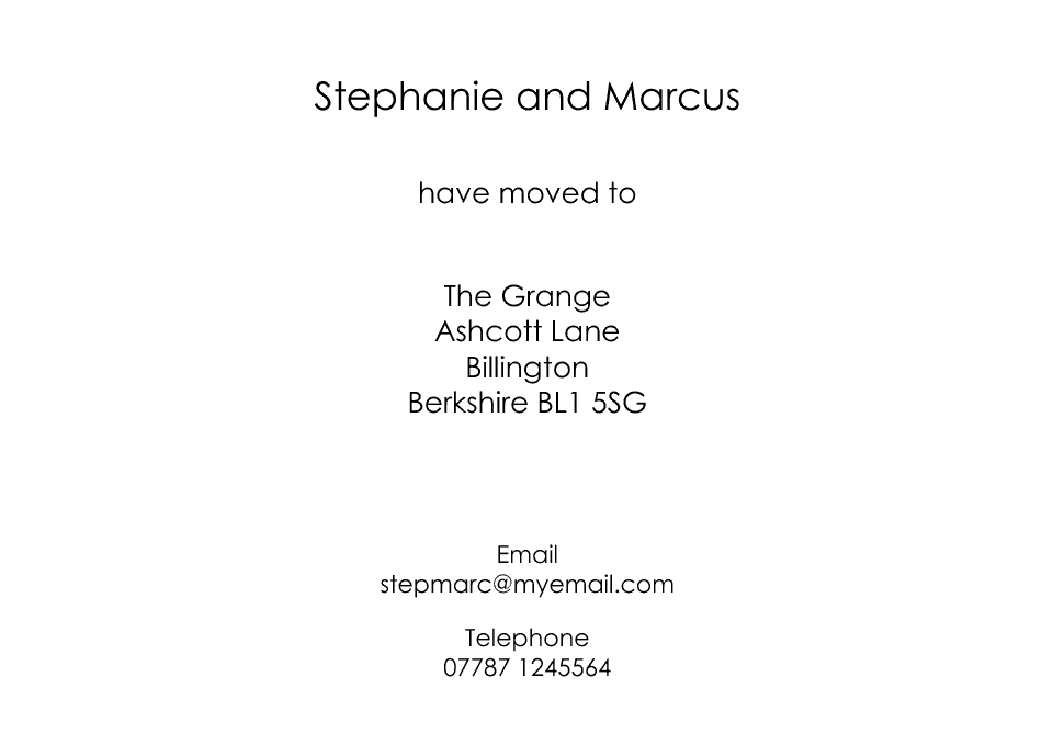 Roehampton Icon'ish Change of Address Cards | Design, proof and buy online | Personalised Stationery