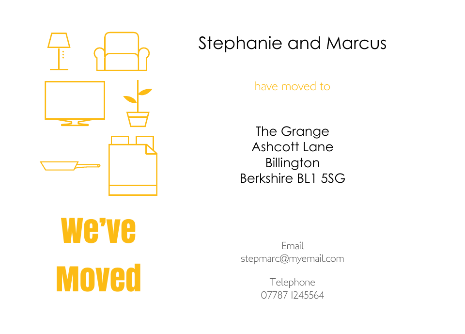 Edgware Icon'ish Change of Address Cards | Design, proof and buy online | Personalised Stationery