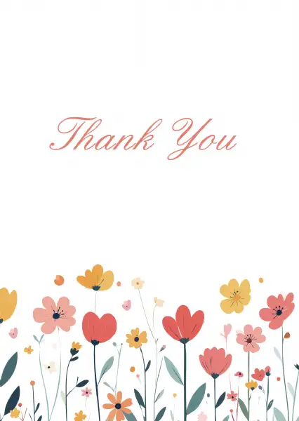 "Flower Meadow Folded - A6 folded cards"