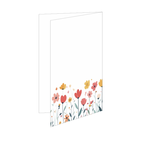 "Flower Meadow Folded - A6 folded cards"