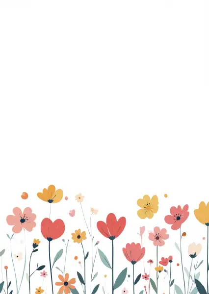 "Flower Meadow Folded - A6 folded cards"