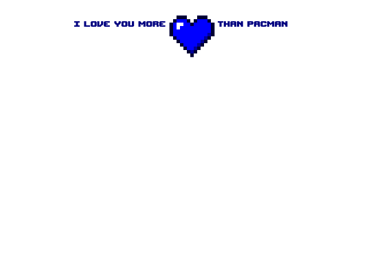 Personalised Stationery : Motif Postcards : 8 Bit Love