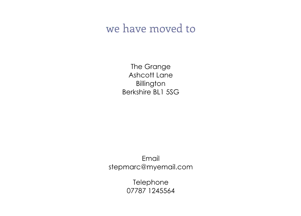 Chiswick Icon'ish Change of Address Cards | Design, proof and buy online | Personalised Stationery