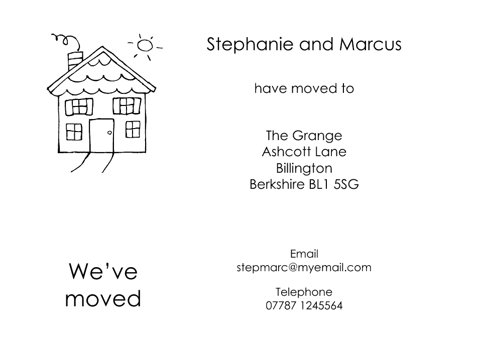 Richmond Icon'ish Change of Address Cards | Design, proof and buy online | Personalised Stationery