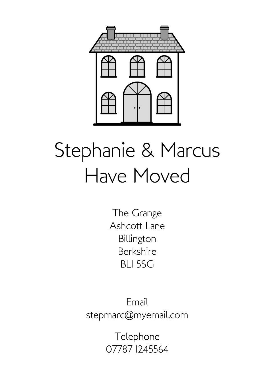 Personalised Stationery : Icon'ish Change of Address Cards : Surbiton