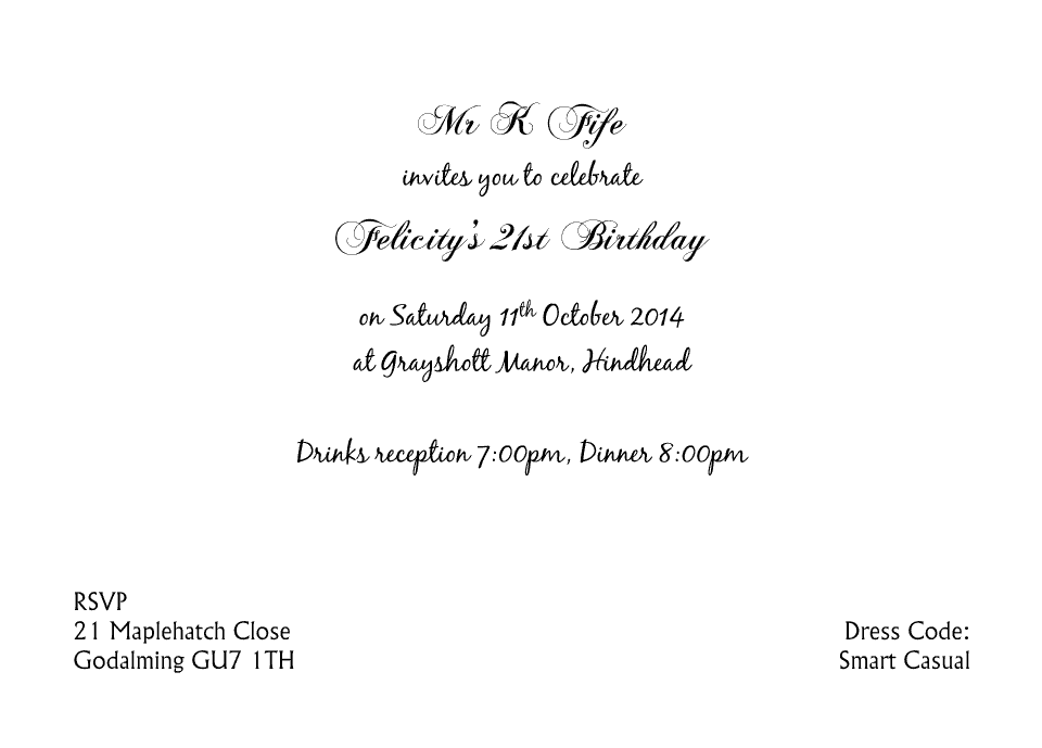 Dress code for 21st birthday party hotsell