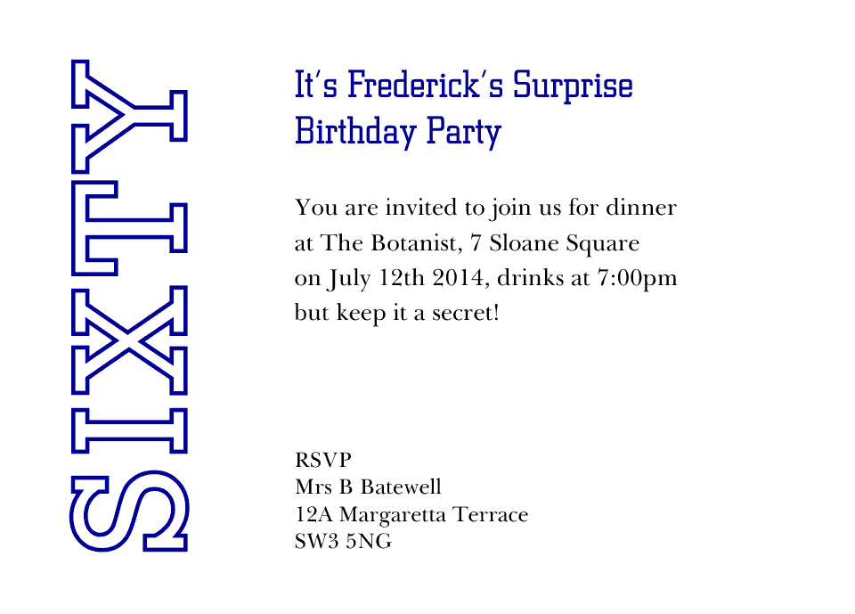 Personalised Stationery : A6 Birthday Party Invites : Frederick