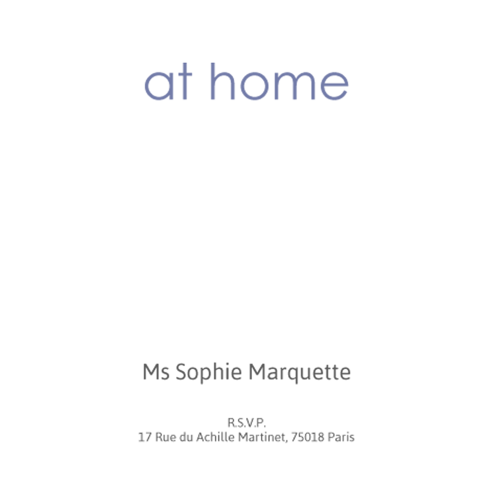 Marquette 120mm Square At Home Cards | Design, proof and buy online | Personalised Stationery