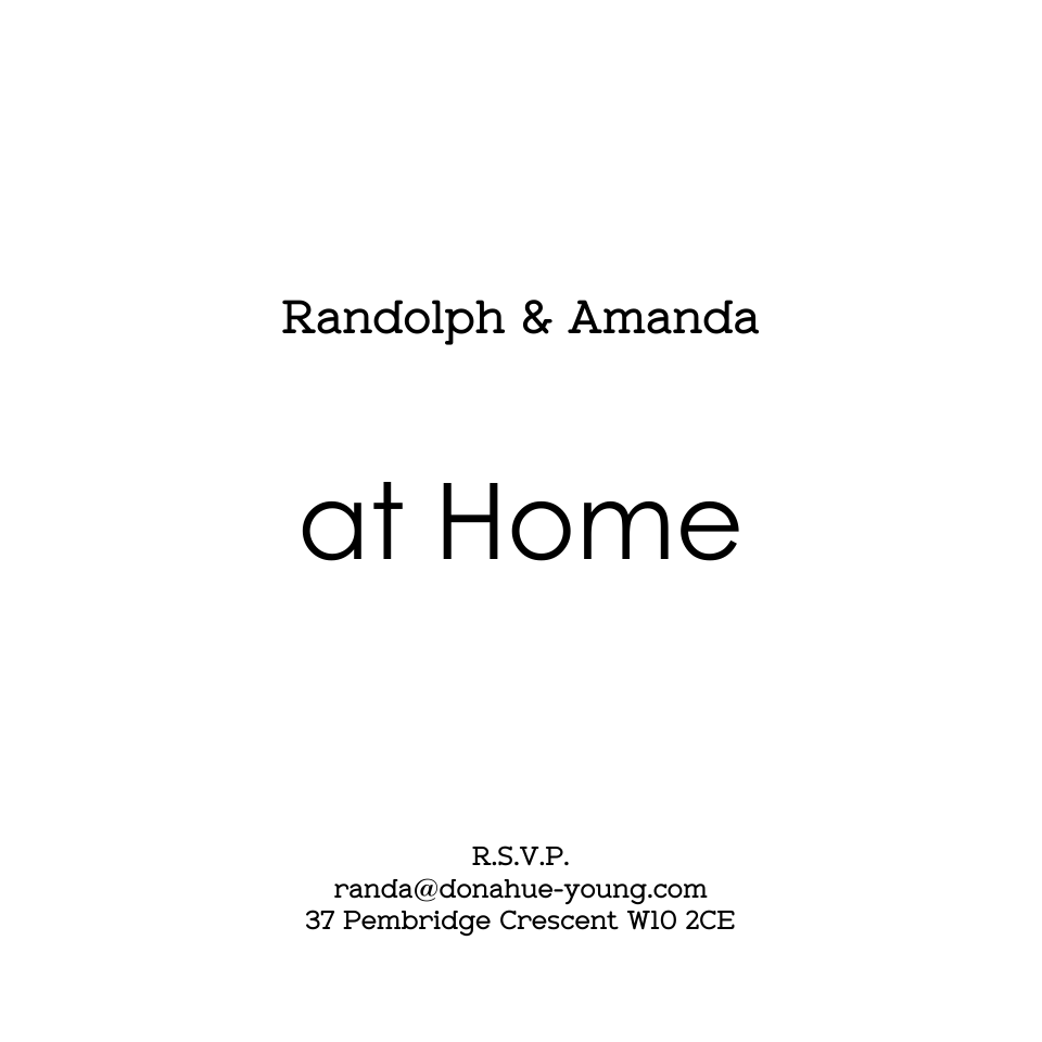 Randolph 120mm Square At Home Cards | Design, proof and buy online | Personalised Stationery