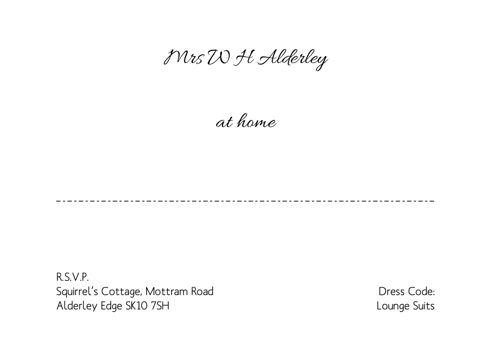 Alderley A6 At Home Cards | Design, proof and buy online | Personalised Stationery