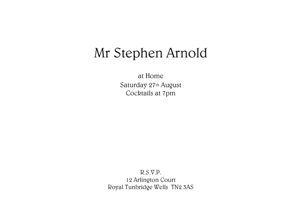 Arnold A6 At Home Cards | Design, proof and buy online | Personalised Stationery