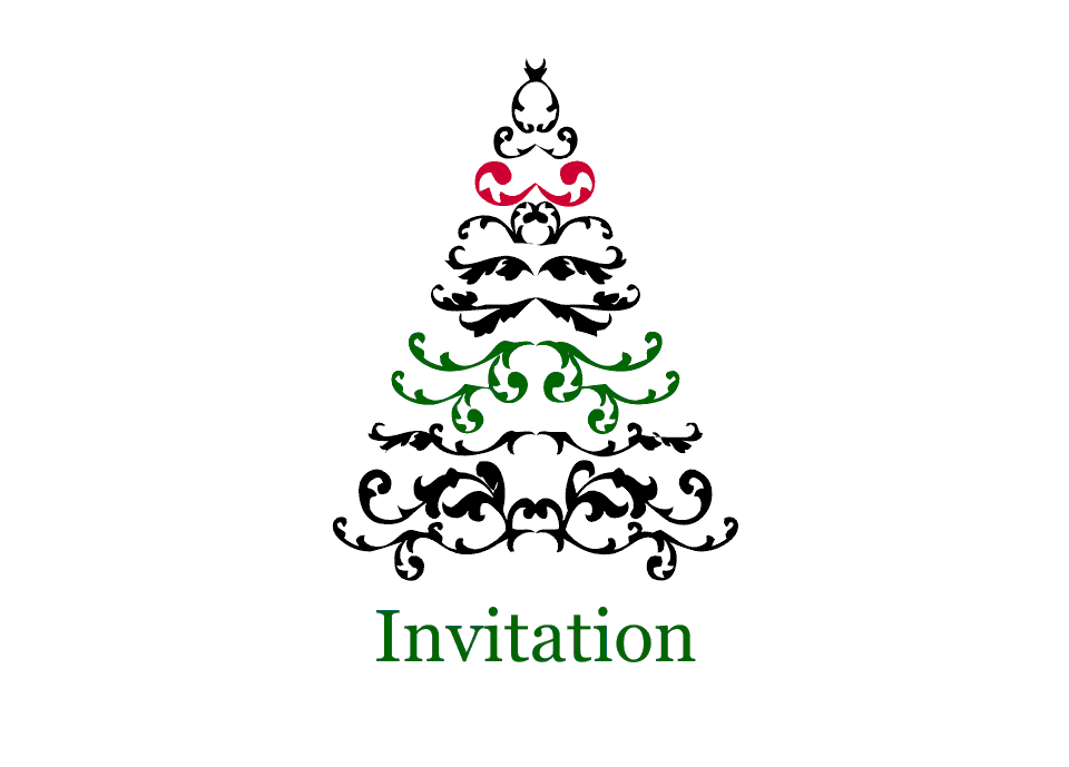 Spruce Tree A6 Double Sided Invites | Design, proof and buy online | Personalised Stationery