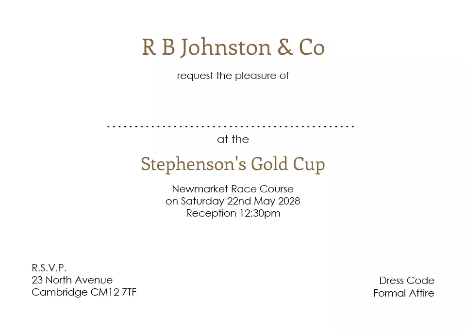 "Johnston - A6 Invitation Ultra Cards"