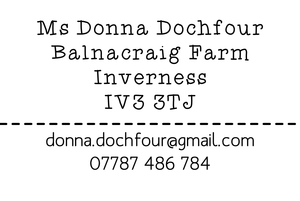 Dochfour Labels 40x25mm | Design, proof and buy online | Personalised Stationery