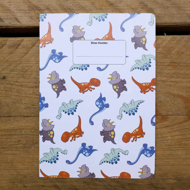 Personalised Stationery : Dot Grid : Dino-Hunter