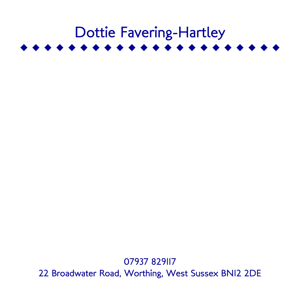 Personalised Stationery : 120SQ Cards : Dottie Diamond