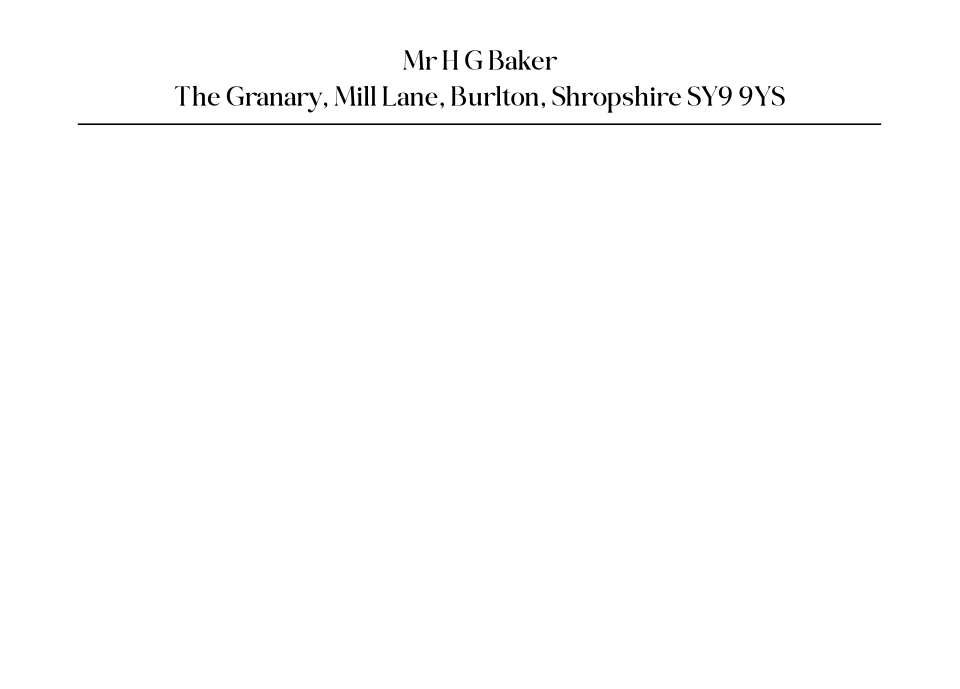 Personalised Stationery : A6 Smooth Wove Hot Foil : Burlton