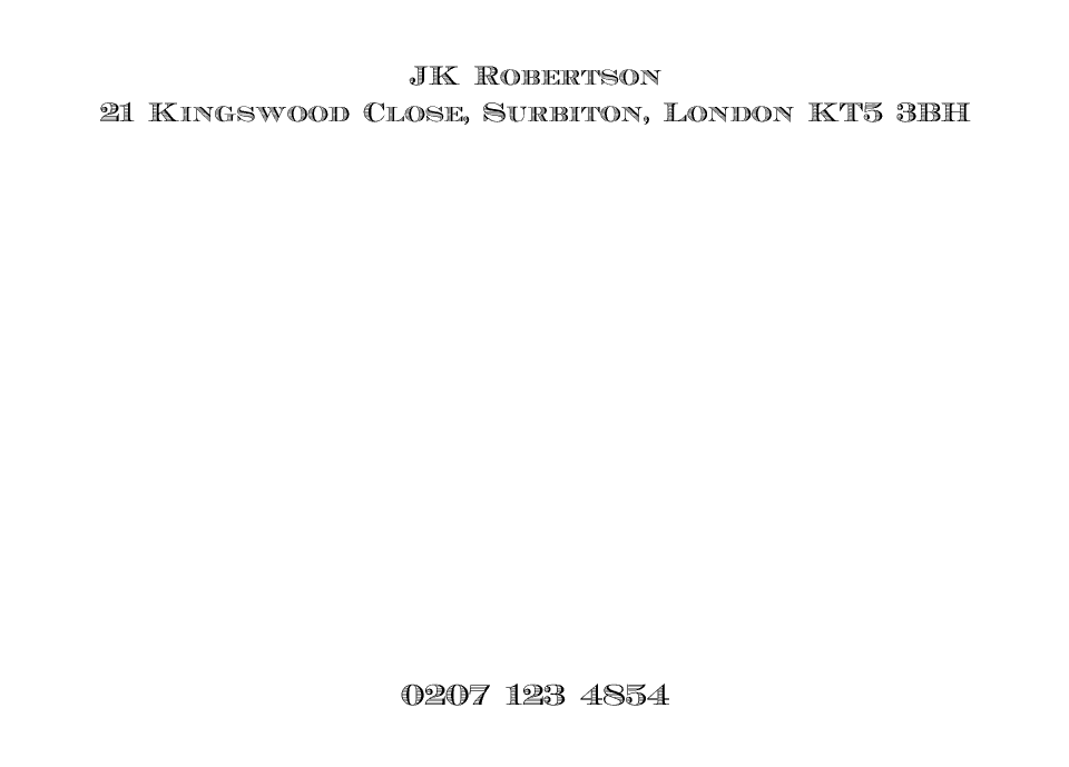 Personalised Stationery : A6 Correspondence Cards Colorata : Hambleton