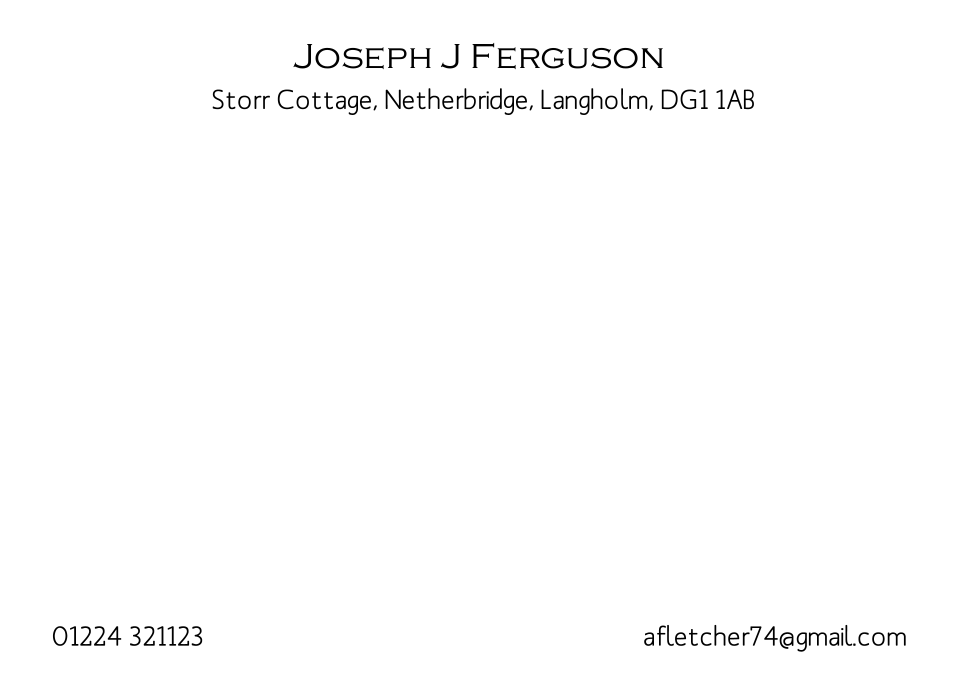 Personalised Stationery : A6 Smooth Wove Hot Foil : Langholm