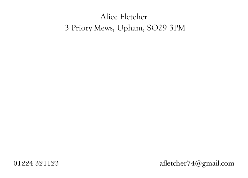 Personalised Stationery : A6 Smooth Wove Hot Foil : Upham