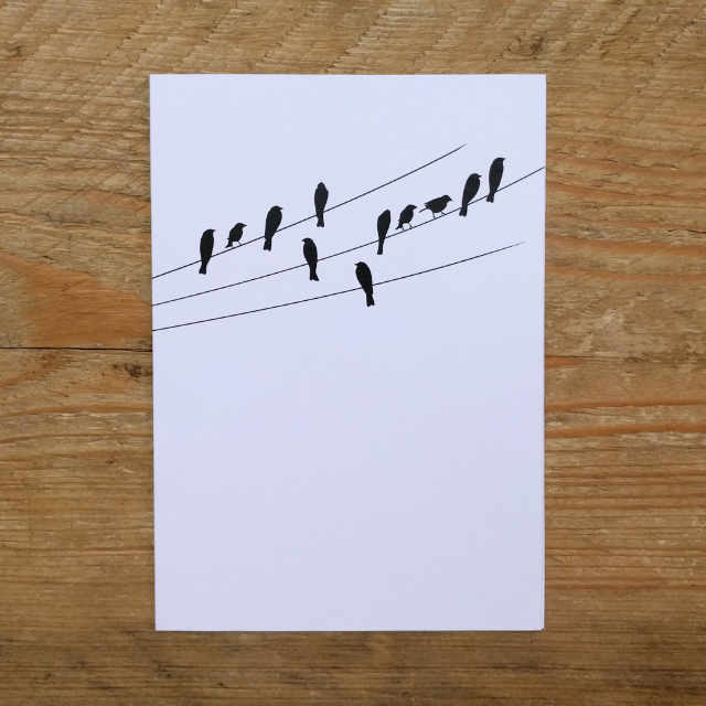 Personalised Stationery : A6 Note Card : Wired