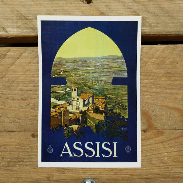 Personalised Stationery : Demi Quarto Postcard : Assisi