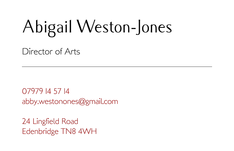 Weston-Jones Business Cards Ultra-Twin | Design, proof and buy online | Personalised Stationery