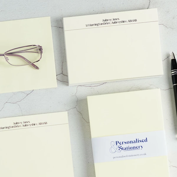 Correspondence Cards - Traditional Personalsied Correspondence Note Cards in a choice of heavyweight card stocks.