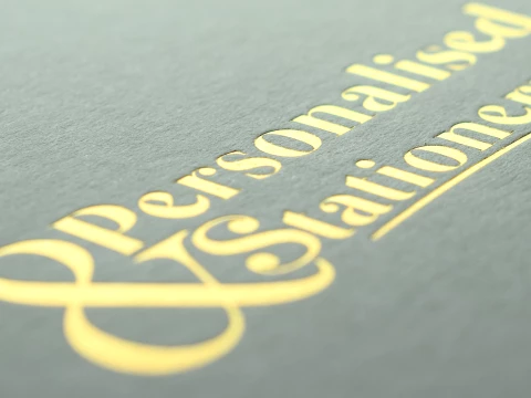 Design and proof your personalised Social Stationery Hot Foil Printing