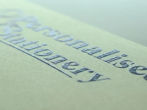 Thermographic Raised Print - Personalised thermographic raised print stationery